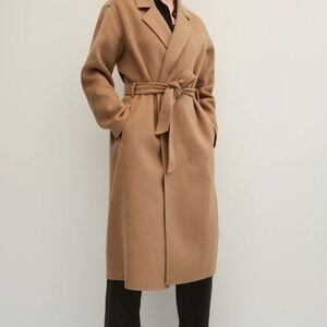 AYR The Closer wool belted coat in Camel